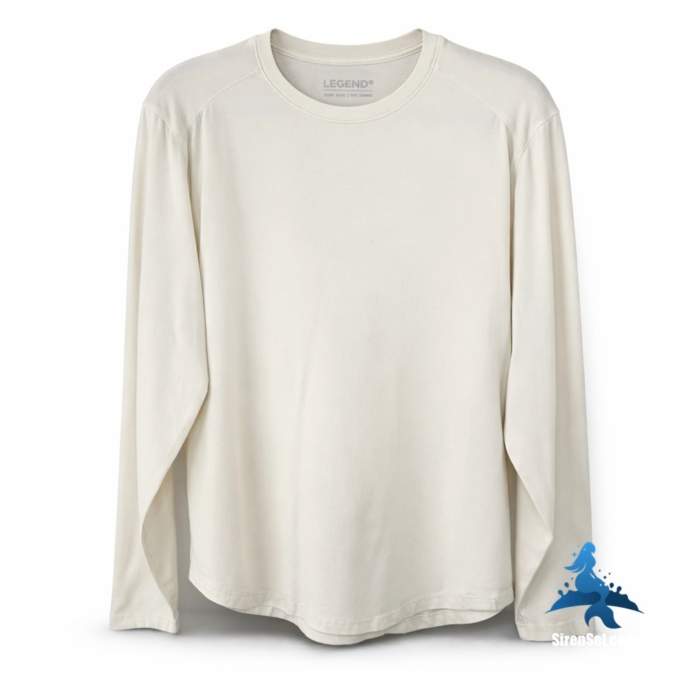 1247 LEGENDS Aviation Tee Curved Hem – Large – Cream